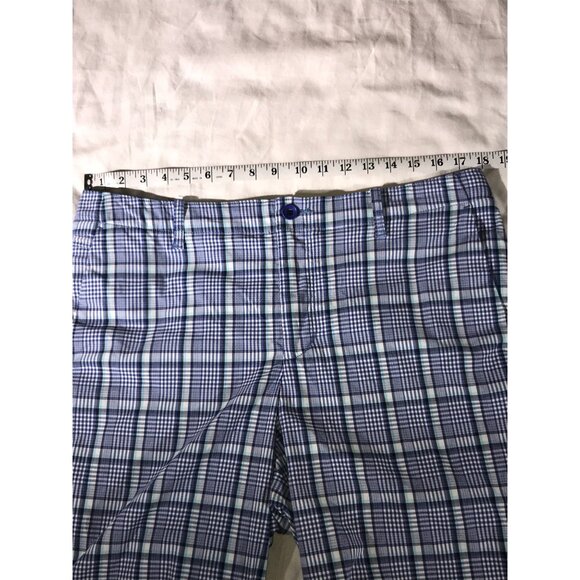 Tommy Bahama Men's Blue & White Summer Plaid Casual Shorts - Picture 4 of 8